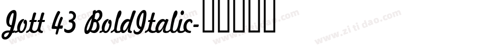 Jott 43 BoldItalic字体转换